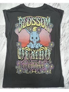 Disney Dumbo Blossom Graphic Tee Size Large Psychedelic Elephant Shirt #9